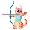 Blue Heart Archer Cat