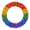 Regenbogen Blumenkranz für Pride