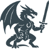 Drachenkämpfer (dunkler Stahl)
