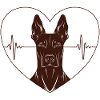 Herz Dobermann Design – Rust Look