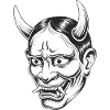 Hannya Mask - Japanese Demon Design