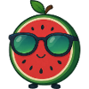 Fruchtige Wassermelone Sommer Spaß Cool Frucht