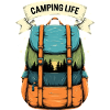 Camping Life Adventure Backpack Shirt