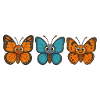 Three butterflies