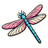 Dragonfly in pastel