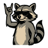 Cool raccoon in sunglasses.