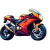 Retro Racing Motorcycle