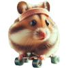 Athlete Skateboarding Hamster