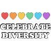 Celebrate Diversity Rainbow Hearts