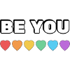 Be You Rainbow Hearts