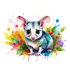 opossum,maus,graffiti,illustration,bunt