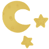 Mond und Sterne
