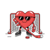 Eishockey Herz Design Eishockeytorwart