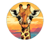 Giraffe at sunset