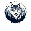 Wolf im Gebirgswald