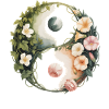 Blumen Yin Yang | Botanische Harmoniekunst