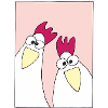 Funny Chickens Pink