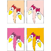 Funny Chickens Popart