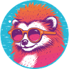 Hedgehog with sunglasses