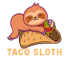 Taco Sloth Funny Food Illustration