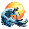 Surfing Skeleton