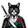 Die Samurai-Katze, die Bushido-Katze