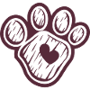 Paw with heart