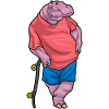 Nilpferd Skater Skateboard