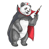 Panda Halloween Vampire Infirmière