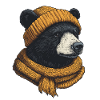 Ours élégant avec casquette