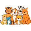 Playful Animal Family Comic Design