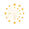 Ampoule créative avec couronne d’étoiles