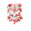 Heavy metal skull logo