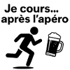 I run... after the aperitif