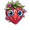 Strawberry with flower smile