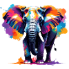 Elefant,Graffiti, bunt, Malerei