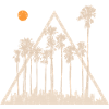 Palm Trees Tropical Summer Sunset Triangle