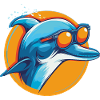 Dolphin with sunglasses