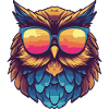 Owl with sunglasses