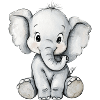 petit éléphant mignon