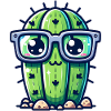 Cactus with glasses