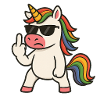 Mittelfinger Einhorn