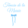 Bride's Witness Blue Bow