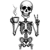 Coffee & Chill – Skeleton Style