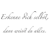 erkenne dich selbst