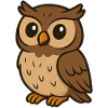 Cute Cartoon Owl – Wise Forest Friend for Kids
