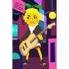 Cyber Lemon Rocker with Guitar
