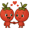Erdbeeren mit Herzen