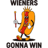 Die Gewinner gewinnen das BBQ-Hotdog-Maskottchen