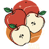 Une demi-pomme
